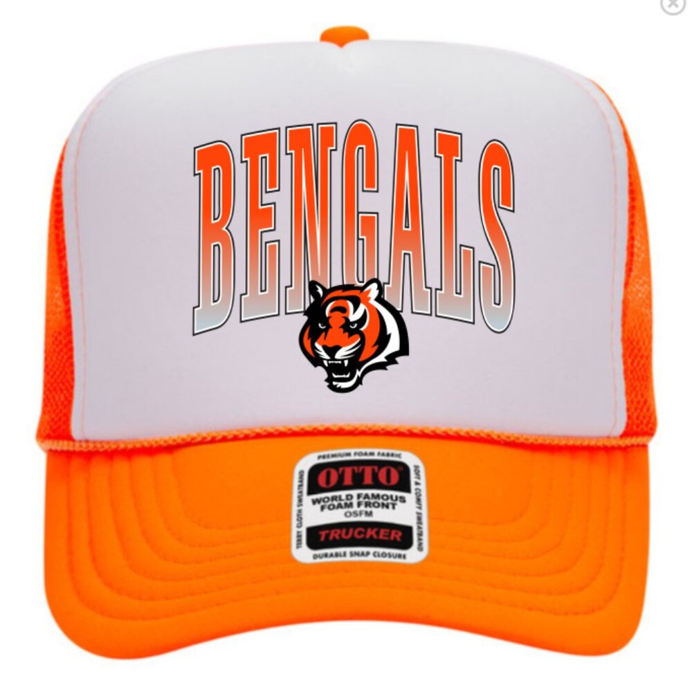 NEW - Adult Cincinnati Bengals Trucker Hat - Orange Bengals Hat